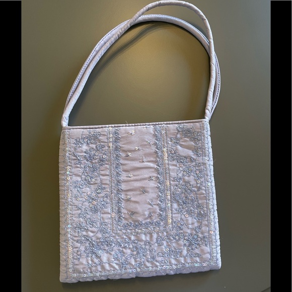 Ever Beauty Petite top and skirt with matching shawl and Ann Taylor purse - Picture 4 of 9